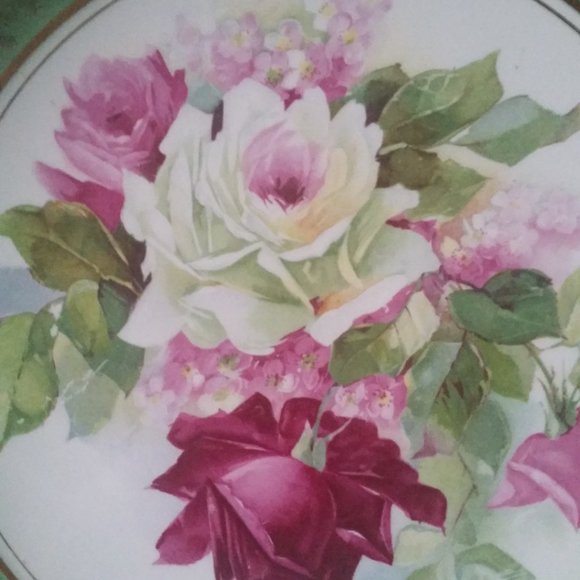 VINTAGE HAND PAINTED E.E.C.CO PORCELAIN 10.25" PLATE - Picture 2 of 7